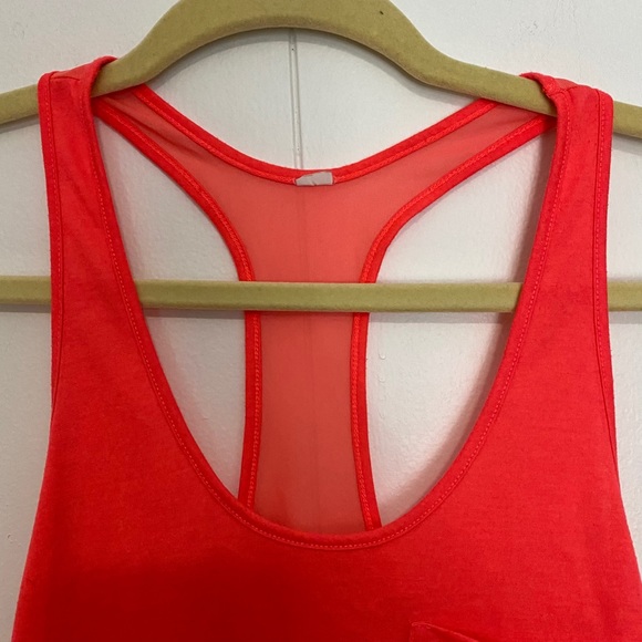Alo Yoga Extreme Racer Neon Orange Volcano Tank S - Picture 3 of 7